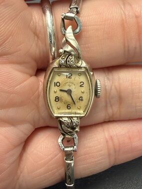 Vintage 14k White Gold Lady Elgin “BIGGS” Watch